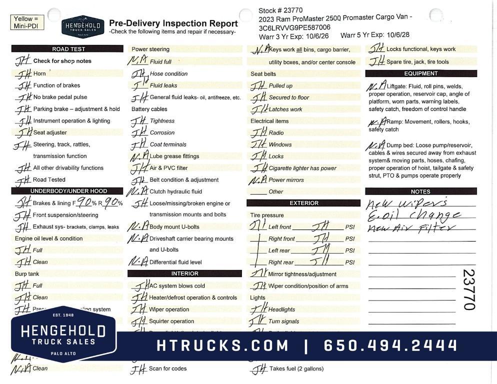 used 2023 Ram ProMaster 2500 car, priced at $33,995