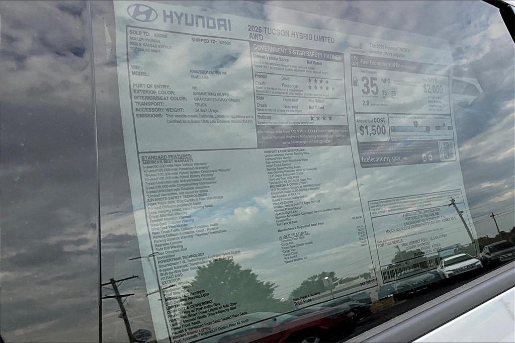 new 2025 Hyundai TUCSON Hybrid car, priced at $37,336