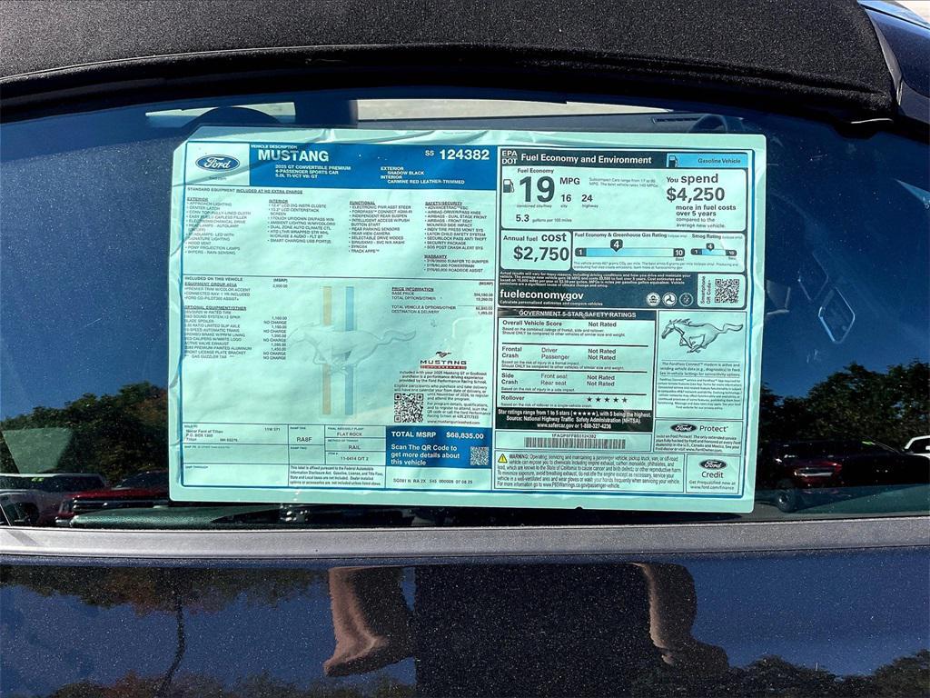new 2025 Ford Mustang car, priced at $61,209