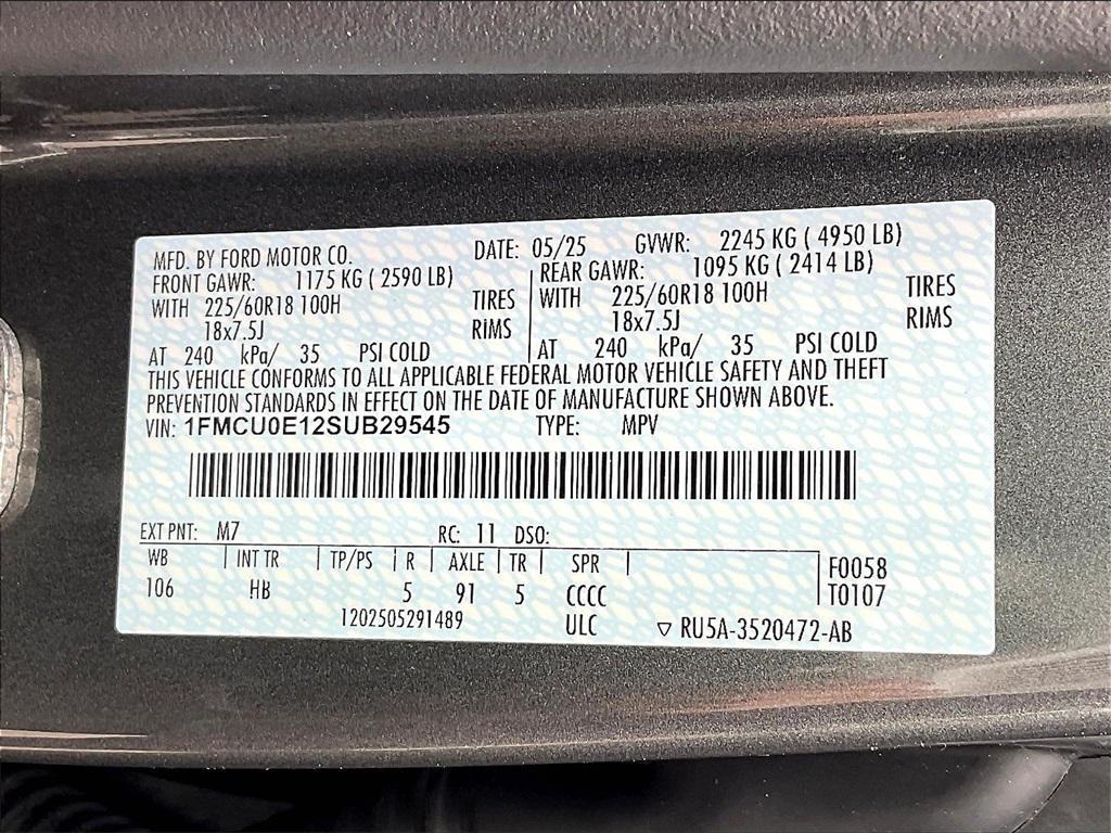 new 2025 Ford Escape PHEV car, priced at $30,884