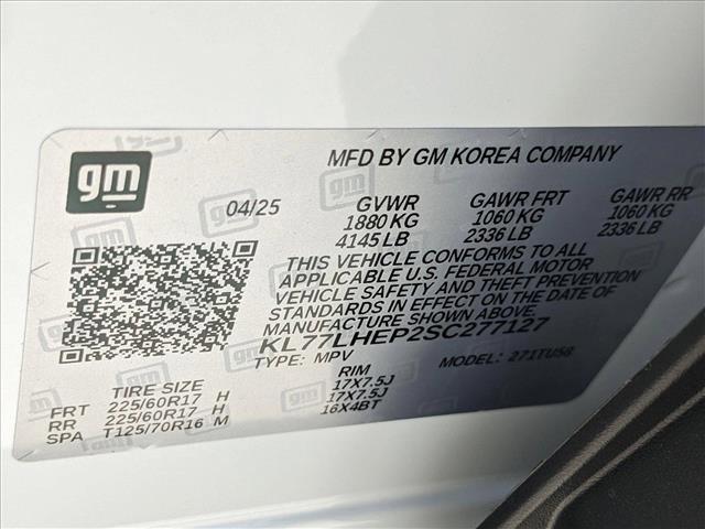 new 2025 Chevrolet Trax car, priced at $22,524