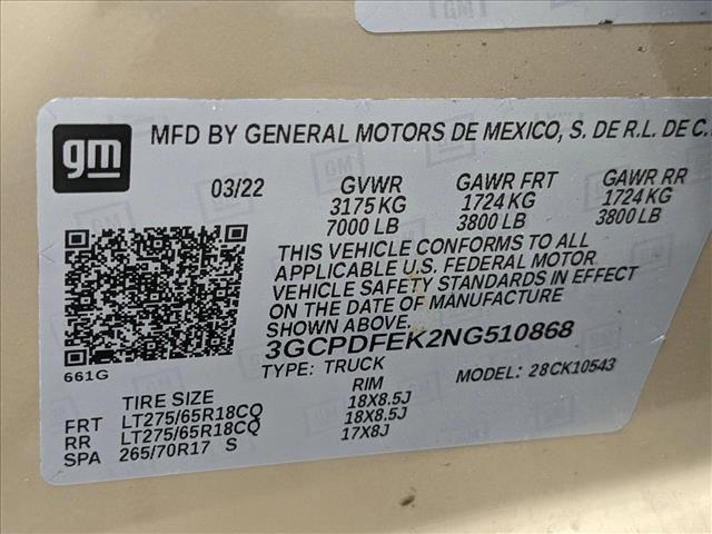 used 2022 Chevrolet Silverado 1500 car, priced at $43,353