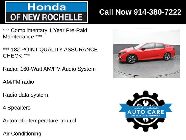 used 2020 Honda Civic car, priced at $19,995