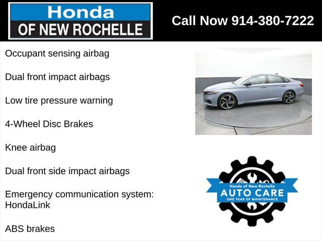 used 2021 Honda Accord car, priced at $29,500