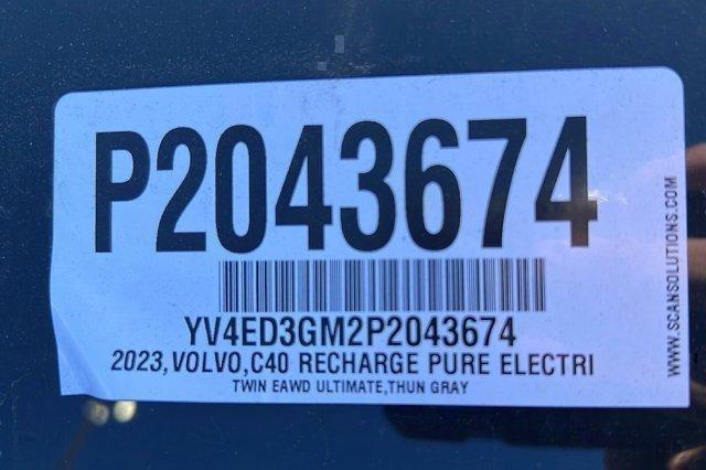 new 2023 Volvo C40 Recharge Pure Electric car, priced at $62,240