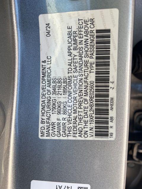 used 2024 Honda Civic car, priced at $24,490