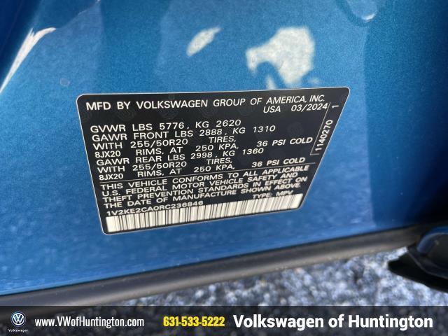 used 2024 Volkswagen Atlas Cross Sport car, priced at $36,800