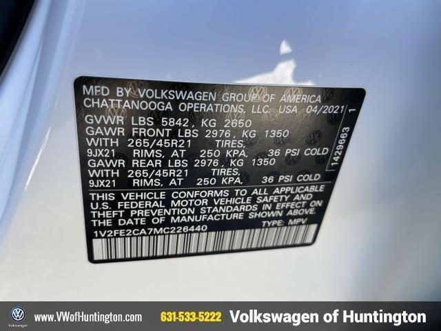 used 2021 Volkswagen Atlas Cross Sport car, priced at $34,000