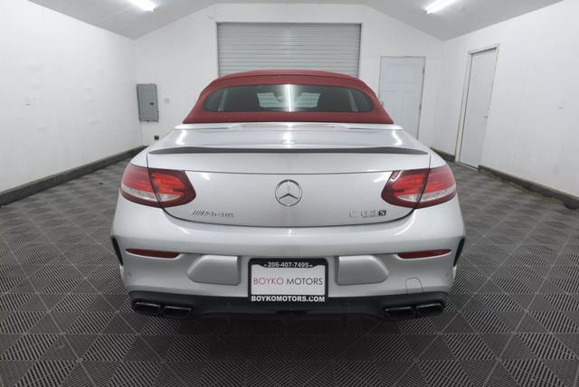 used 2018 Mercedes-Benz AMG C 63 car, priced at $49,995