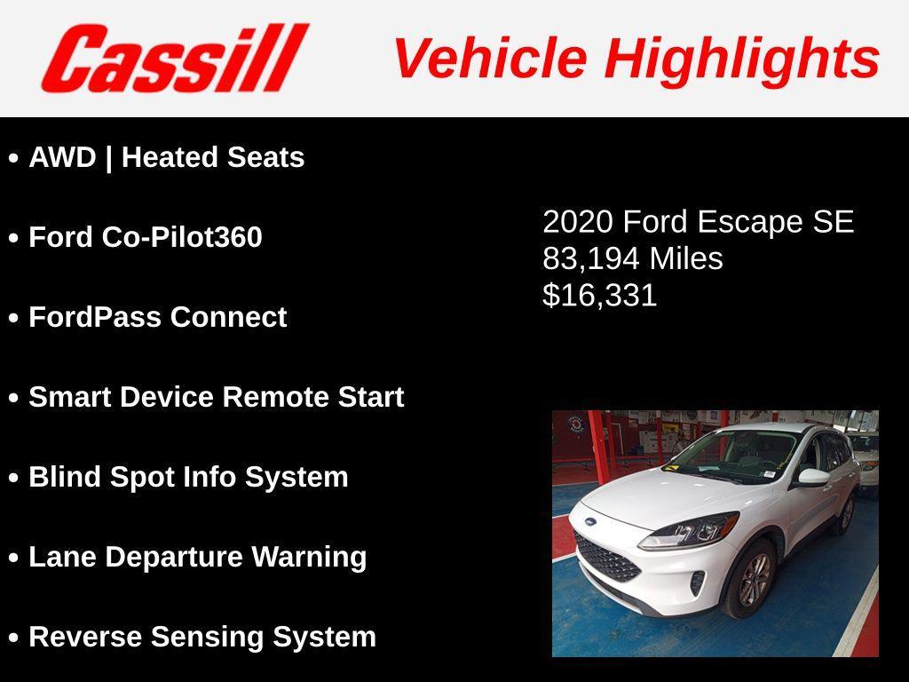 used 2020 Ford Escape car, priced at $16,331