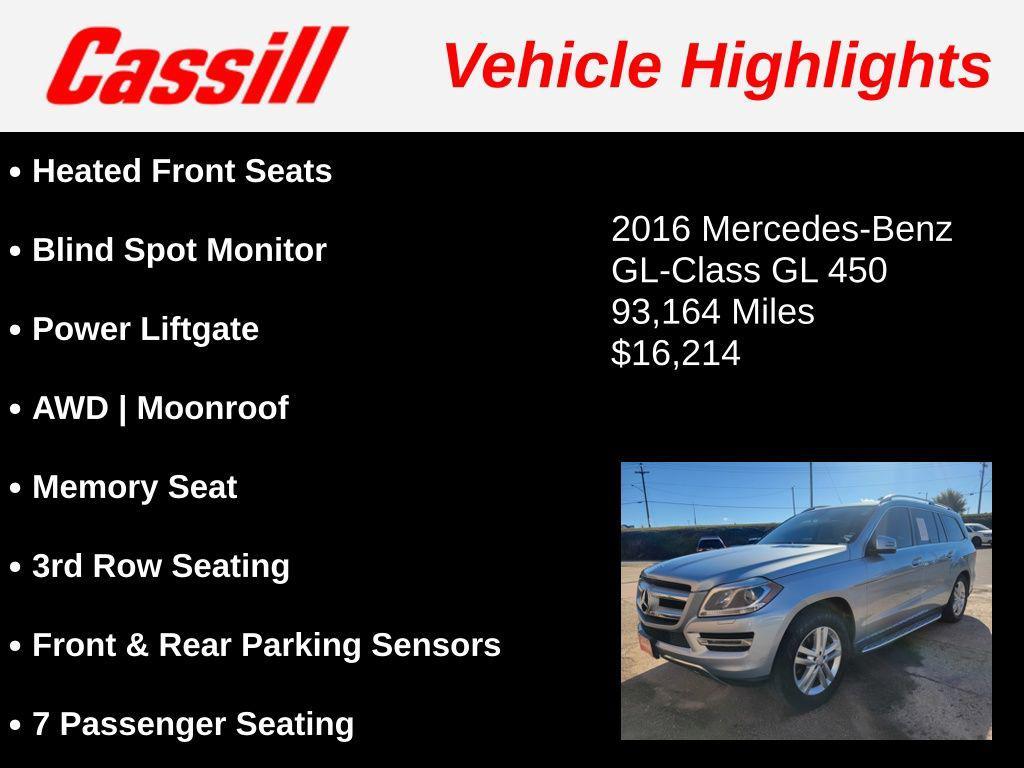 used 2016 Mercedes-Benz GL-Class car, priced at $16,214