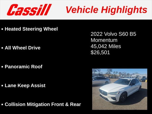 used 2022 Volvo S60 car, priced at $26,501