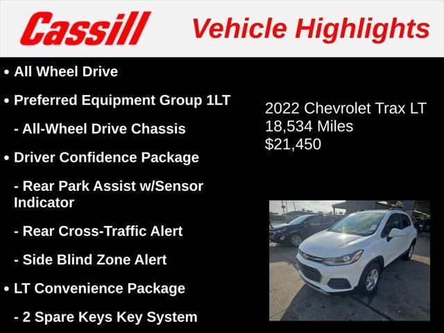 used 2022 Chevrolet Trax car, priced at $21,450