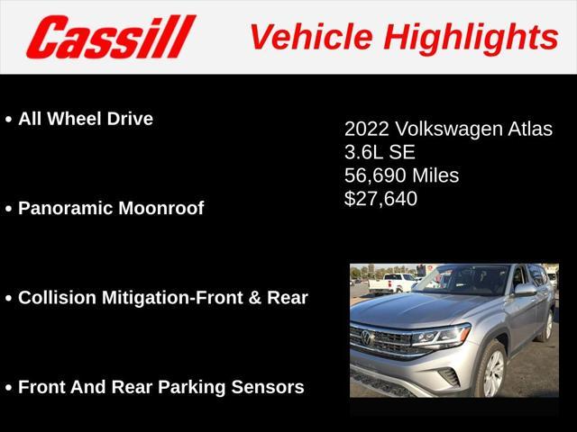 used 2022 Volkswagen Atlas car, priced at $27,640