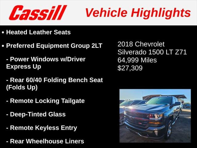 used 2018 Chevrolet Silverado 1500 car, priced at $27,309