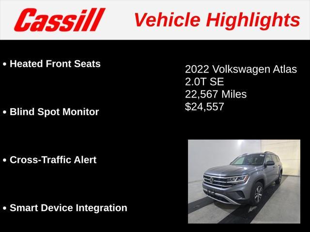 used 2022 Volkswagen Atlas car, priced at $24,557