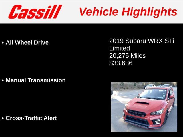 used 2019 Subaru WRX STI car, priced at $33,636