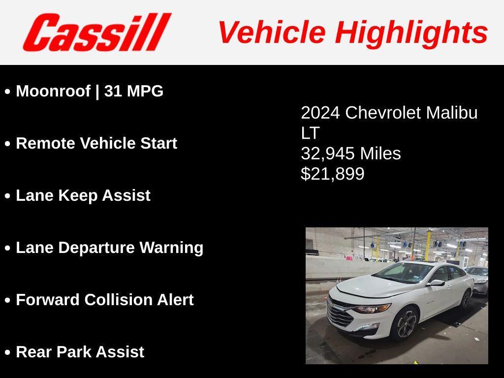 used 2024 Chevrolet Malibu car, priced at $21,899