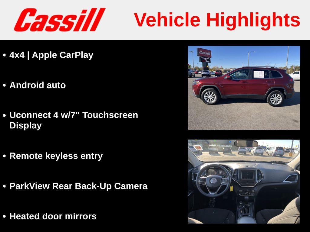 used 2019 Jeep Cherokee car, priced at $14,341