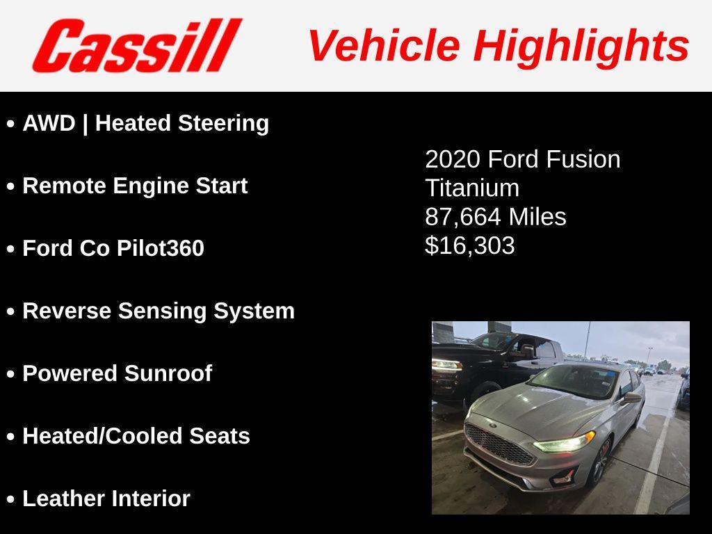 used 2020 Ford Fusion car, priced at $16,303