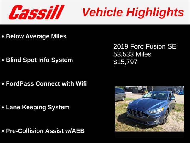 used 2019 Ford Fusion car, priced at $15,797