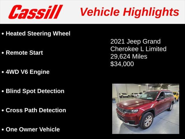 used 2021 Jeep Grand Cherokee L car, priced at $34,000