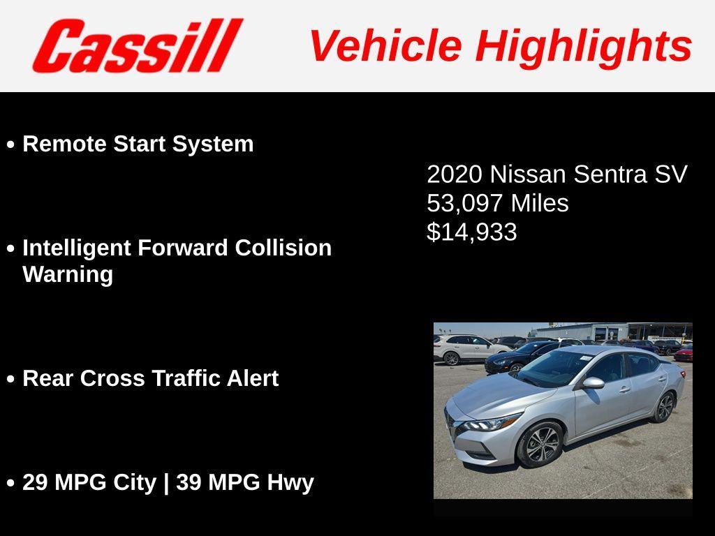 used 2020 Nissan Sentra car, priced at $14,933