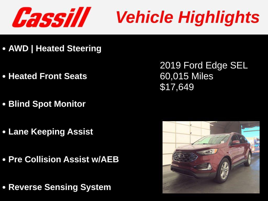used 2019 Ford Edge car, priced at $17,649