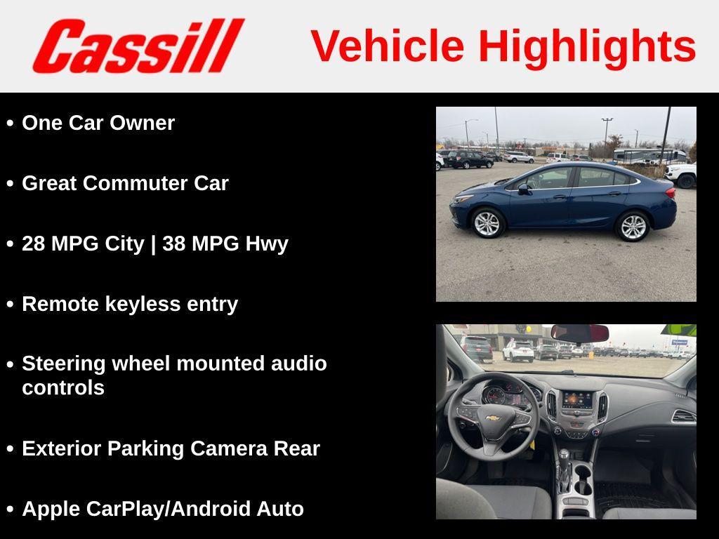 used 2019 Chevrolet Cruze car, priced at $14,315