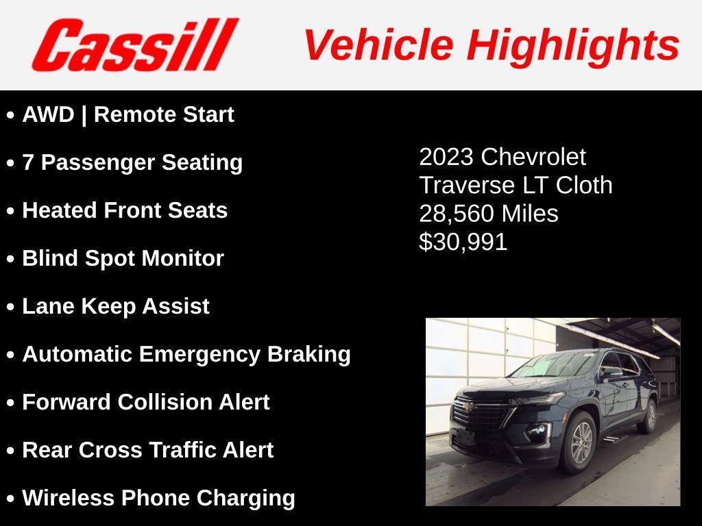 used 2023 Chevrolet Traverse car, priced at $30,991