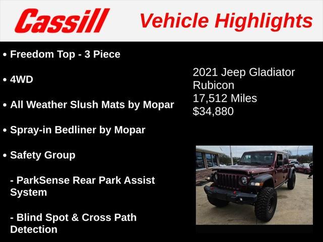 used 2021 Jeep Gladiator car, priced at $34,880