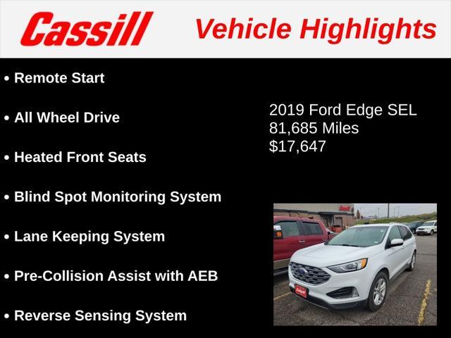 used 2019 Ford Edge car, priced at $17,647