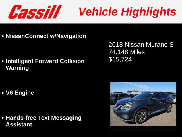 used 2018 Nissan Murano car, priced at $15,724