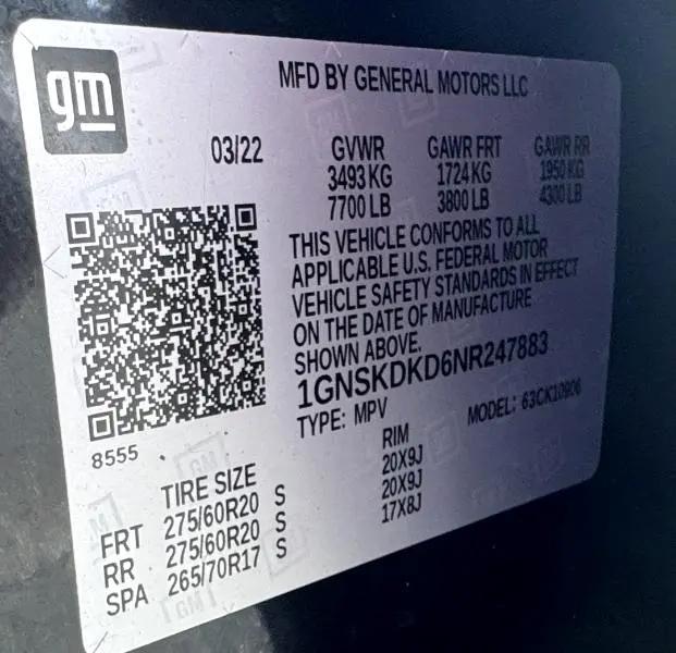 used 2022 Chevrolet Suburban car, priced at $34,999