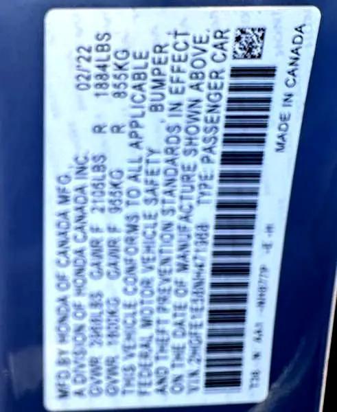 used 2022 Honda Civic car, priced at $26,075