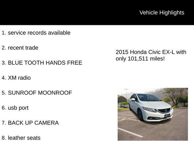 used 2015 Honda Civic car, priced at $12,998