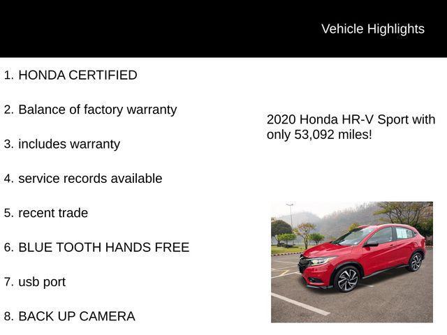 used 2020 Honda HR-V car, priced at $20,690