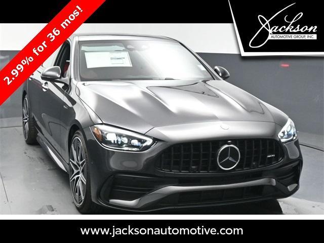 new 2025 Mercedes-Benz AMG C 43 car, priced at $77,595