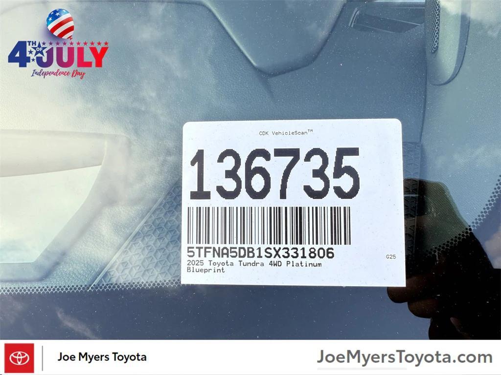 new 2025 Toyota Tundra car, priced at $65,229