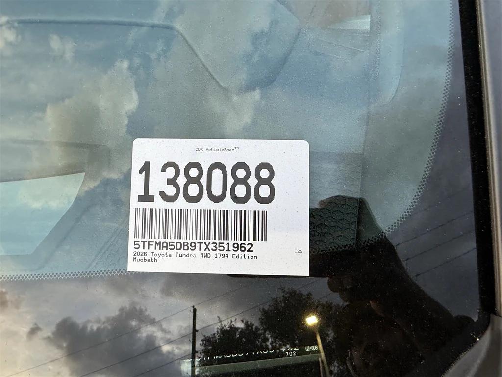 new 2026 Toyota Tundra car, priced at $70,782