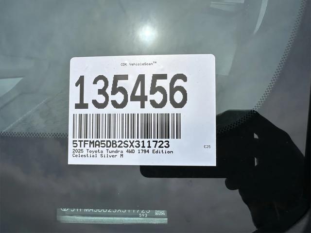 new 2025 Toyota Tundra car, priced at $66,343