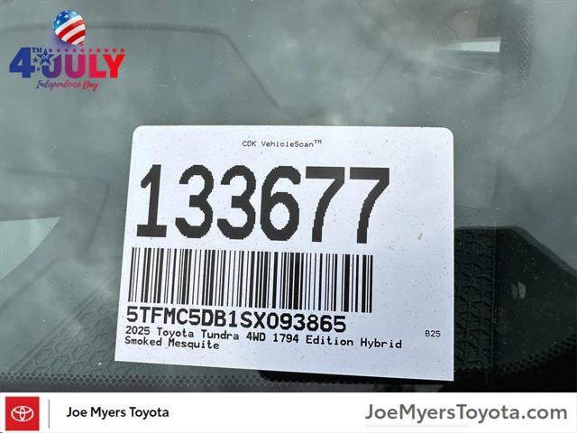 new 2025 Toyota Tundra Hybrid car, priced at $69,818