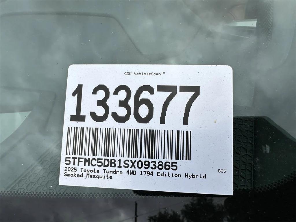 new 2025 Toyota Tundra Hybrid car, priced at $69,818
