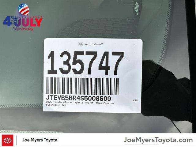 new 2025 Toyota 4Runner car, priced at $63,832