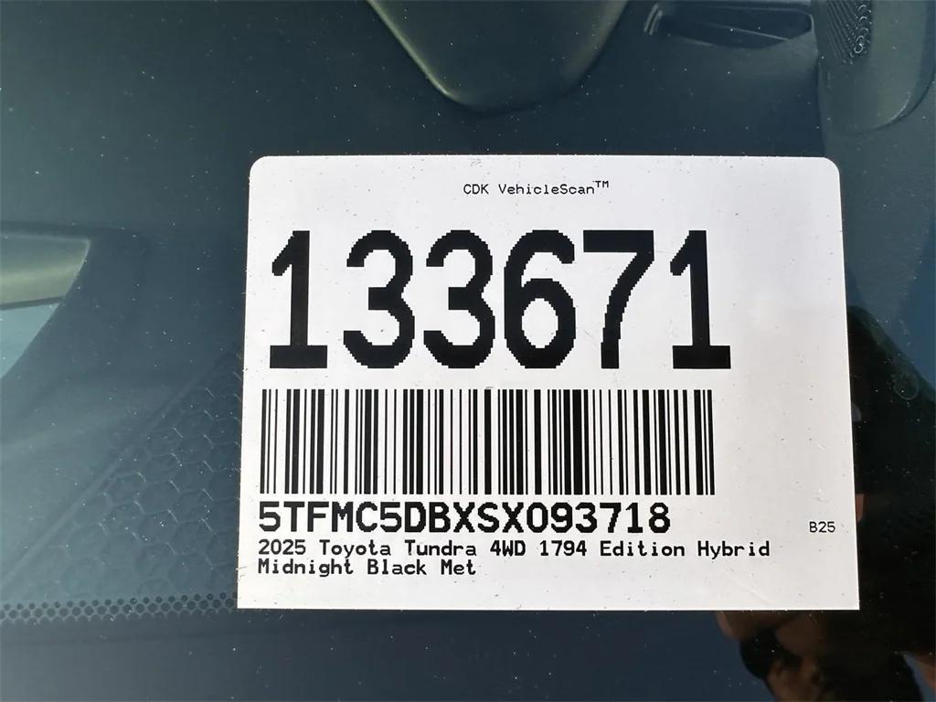 new 2025 Toyota Tundra Hybrid car, priced at $70,827