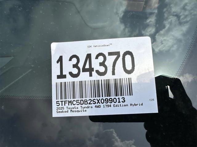 new 2025 Toyota Tundra Hybrid car, priced at $72,718