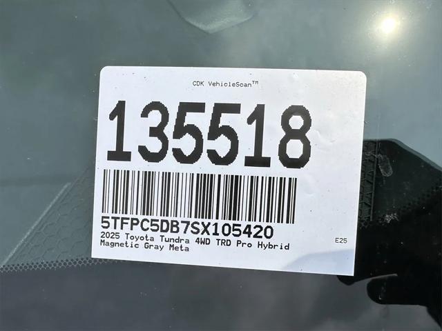 new 2025 Toyota Tundra Hybrid car, priced at $81,525