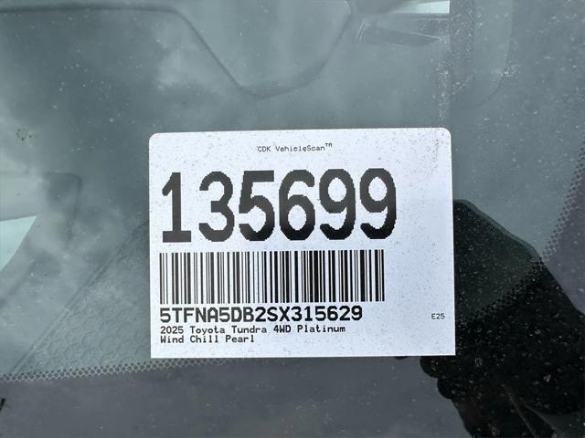 new 2025 Toyota Tundra car, priced at $64,960