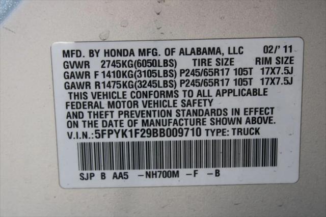 used 2011 Honda Ridgeline car, priced at $10,800