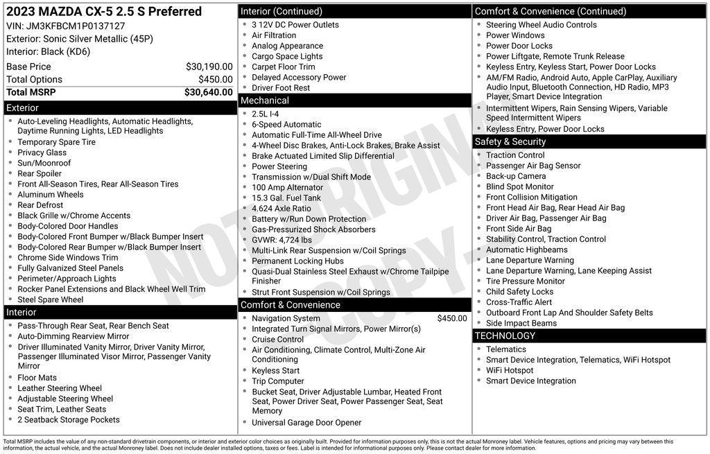 used 2023 Mazda CX-5 car, priced at $19,887